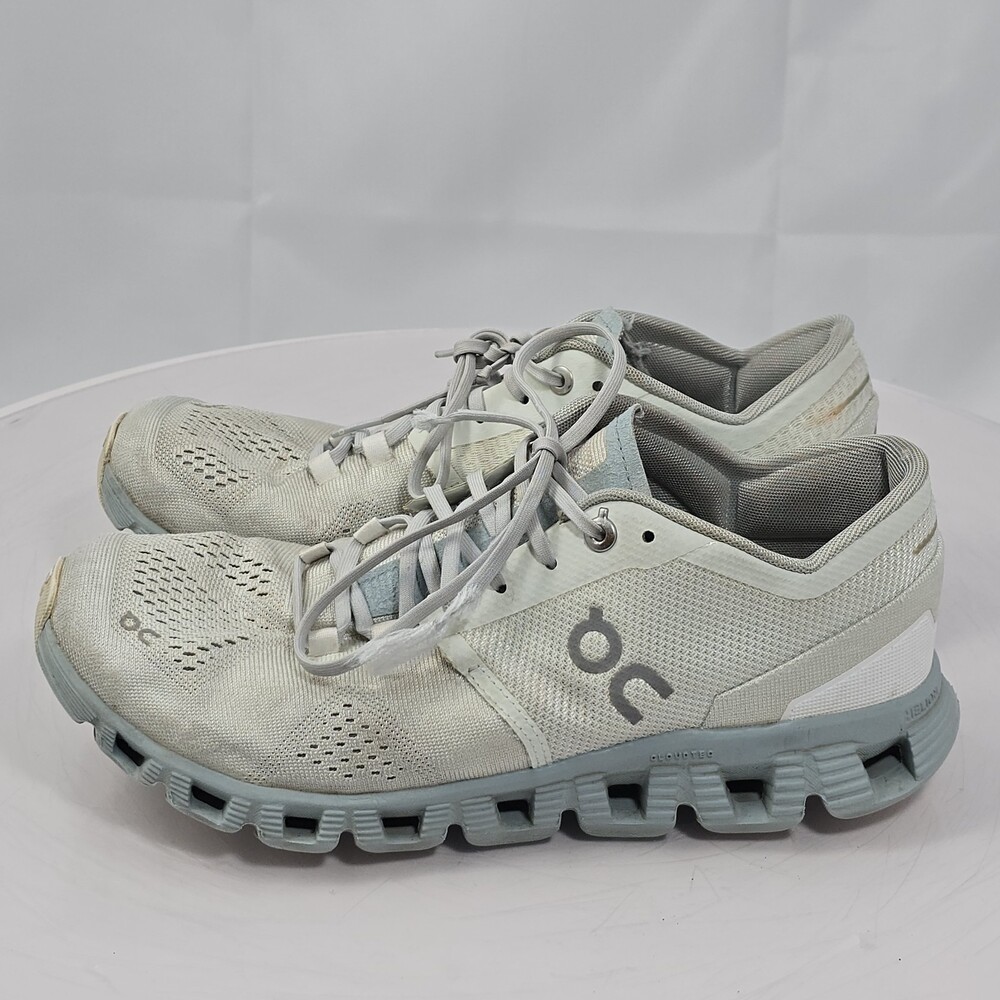 On Cloud X II Women 8 Mesh Running Shoes Sneakers White Teal Aloe Surf